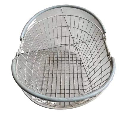 China Steel Wire Low Price Supermarket Callapsable Shopping Baskets With One Handle for sale