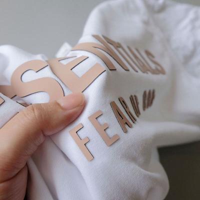 China New custom clothing etc fashion silicone heat transfer 3D logo heat transfer printing. for thick garment heat transfer for sale