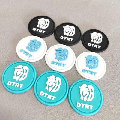 China Custom 3D Embossed Cute Cartoon Soft Logo PVC Rubber Patches For Hats for sale