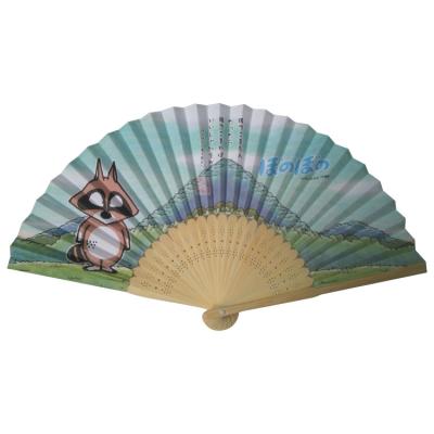 China Bamboo Wooden Paper Customized Hand Fans Handmade for sale