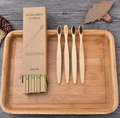 China Natural Charcoal Biodegradable Bamboo Toothbrush Custom Green for sale