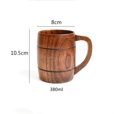 Cina la retro birra sezione di legno delle tazze beventi 150g della doppia aggredisce il diametro di 6.5cm 8cm in vendita