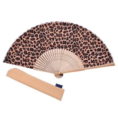 China Eco Friendly Bamboo Small Folding Hand Fan Classic Custom Fabric Folding Fans for sale