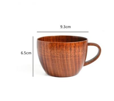 Cina Tazza di tè di legno su ordinazione naturale delle tazze da caffè della giuggiola 250ml in vendita