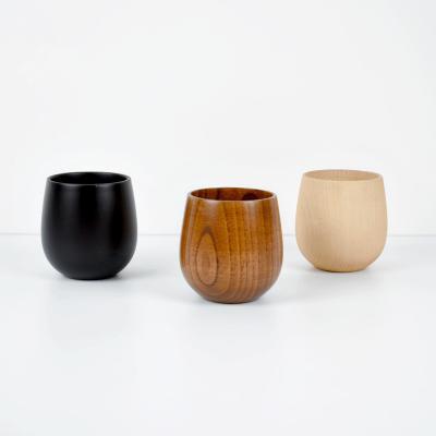 中国 Belly大きいRetro Tea Cups 250mlの大容量Wood Grain Coffee Cup 販売のため