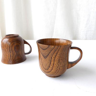 Cina Tazza di legno di legno solida del tè della retro di caffè delle tazze del ristorante giuggiola dell'isolamento in vendita