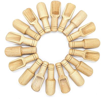 China Traditional Mini Wooden Scoop Spoon Unpainted For Bath Salts for sale