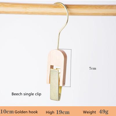 China Beech Wooden Clip Hanger Natural Color Multifunctional 19cm  24cm for sale