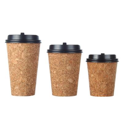 China Het Document van Cork Take Away Paper Cup 420ml 500ml Commerciële Kraftpapier Koffiekop Te koop