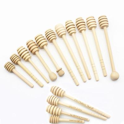 China Customized Wooden Honey Stir Sticks Household Milk Tea Coffee Stirring Stick for sale