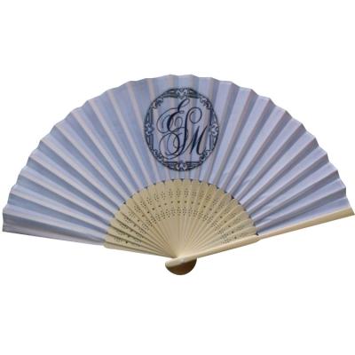 China Promotional Rave Fan Bamboo Customized Hand Fans Nylon Fabric For Party for sale