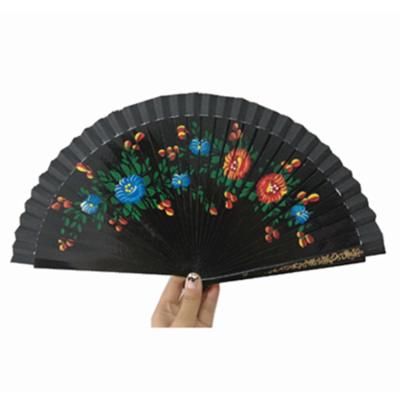 China Hand Painted Wooden Folding Fans Spanish Fancy Personalized For Wedding for sale