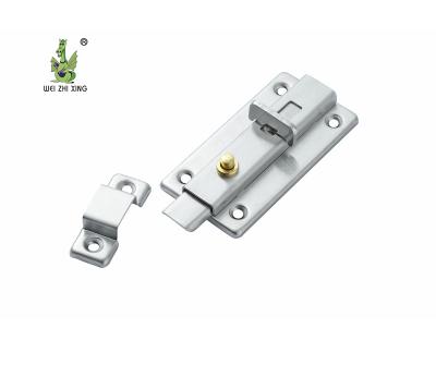 China Convenient Self-lock Stainless Steel Door Bolt Automate Lock With Pressing Button 3-4inches for sale