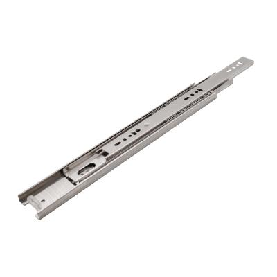 China Durable Anti-rust Exterior Silent Plating Function 3 Fold Ball Bearing Stainless Steel Drawer Slide Rail for sale