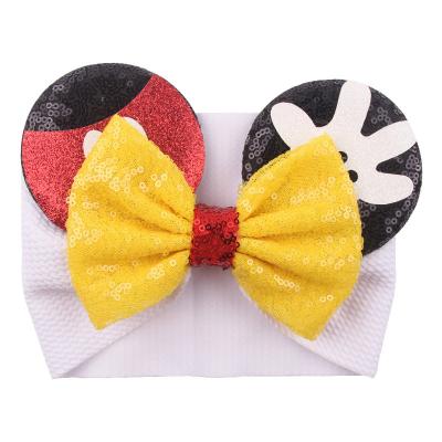 China Environmentally Friendly New Corn Bubble Festival Baby Headband Bow Mouse Headband Children's Hair Accessories for sale