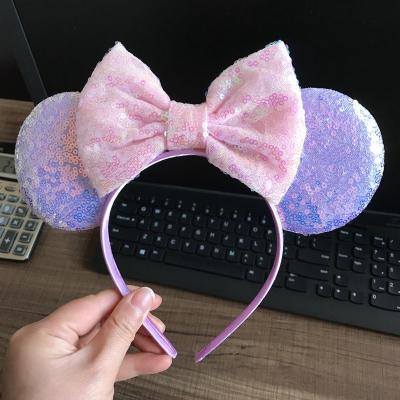 China Wholesale Children's Headbands Mouse Glitter Mermaid Headwear Environmental Friendly Kids Headband Girls Hair Accessories for sale