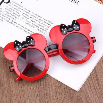 China Environmentally Friendly Children's Cute Mouse Arc Flip Sunglasses Baby Sunglasses Cartoon Children Photograph Glasses for sale