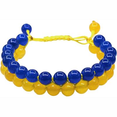 China Adjustable Lead Free Yellow Blue Ukrainian Bangle Bracelet Wholesale From Ukraine for sale