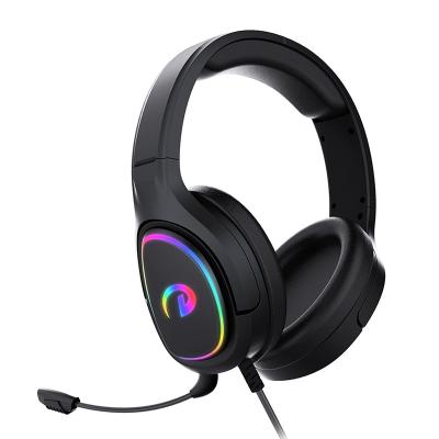 China Colorful Light RGB Gaming Headset RGB Light Noise Canceling Adjustable Band PS4 Gaming Headset H&M Meta for sale