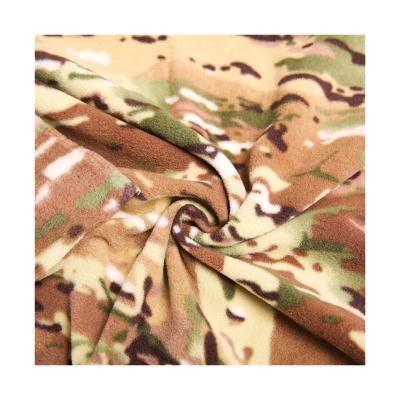 China Anti Pill 100% Polyester Fleece Fabric With Printing For Winter Garment Fabric for sale