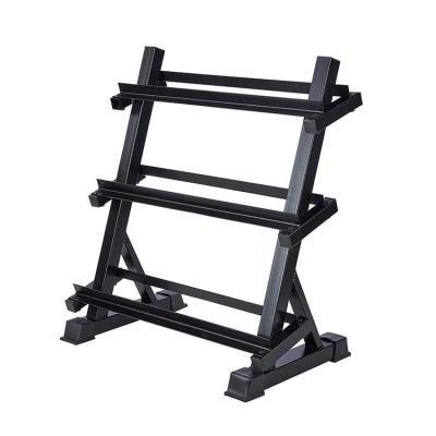 China Plastic-sprayed Steel Pipe Factory Direct Sales Portable Dumbbell Rack Three Tier Dumbbell Rack for sale