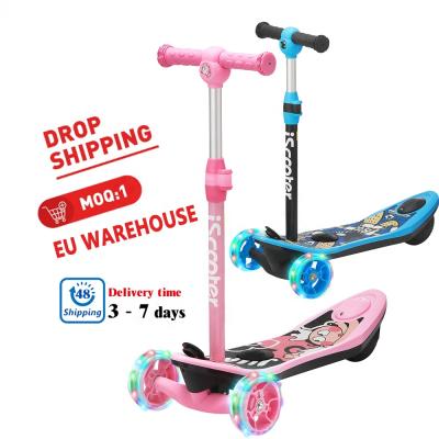 China Dropshipping EU Plastic Running 3 Wheel Hummer 19 Miles Blue Pink Kick Scooter Kids Electric Scooter Children With LED Light for sale