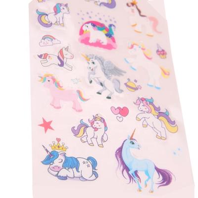 China Cartoon 6pcs sticker a set fashionable paper sticker for wholesale, unicorn sticker for sale for sale