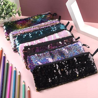 China Schools & 2020 Offices New Arrival Sequins Pencil Bag , Custom Pencil Bag for sale