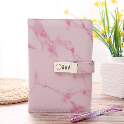 China Hardcover diary with code lock, secret diary with lock and key, notebook with lock for sale