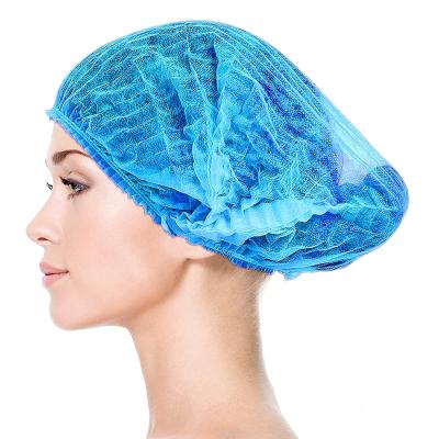 China Medical Care Crowd Cap Treating Hats For Hair Head Disposable Bouffant Netting Round Cap for sale