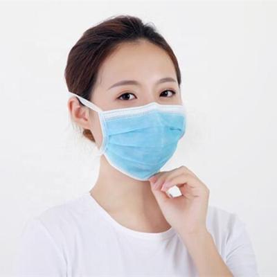 China Non Woven Fabric 3PLY DISPOSABLE FACE MASK NON WOVEN DISPOSABLE PROTECTIVE FACE MASK WITH TIE-ON for sale