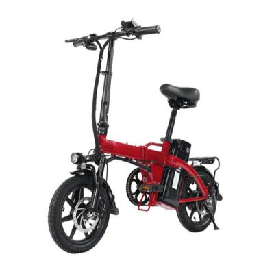 China Easy Carry Factory wholesale disc brake foldable electric bike 14 inch Airless tire quick release electric folding bike for sale