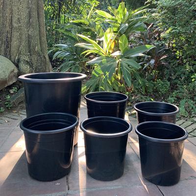 China Suppliers Modern Wholesale Cheap Black Nursery Plastic Flower Pots Garden Planters for sale