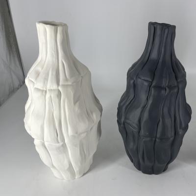 China Wholesale Minimalist Art Abstract Ceramic Porcelain Indoor Decoration Plant Tall Flower Vases for sale