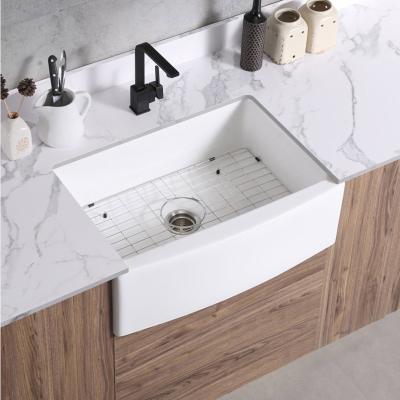 China Without Faucet UPC Qualified Single Bowl Rectangular Bathroom Sink Porcelain Under Counter Basin for sale