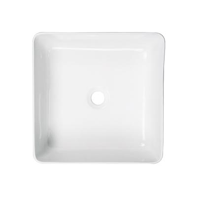 China Without Faucet OEM ODM Kitchen Wash Basin CUPC Single Bowl Ceramic Standard Square Above Counter Kitchen Sinks for sale