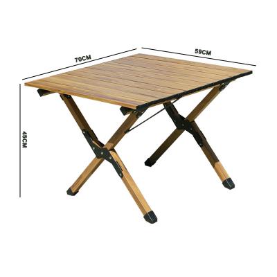 China Custom convenient high quality portable leisure factory direct support beech outdoor folding table for camping and going out to play for sale