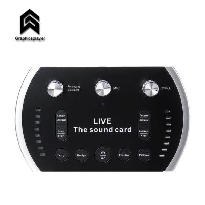 China USB Sound Card Music Audio Interface Web Live Broadcast Live Recording External USB Sound Card for sale