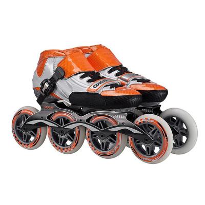 China Professional Microfiber Inline Speed ​​Skates Full Carbon Fiber Competition Integrated Roller Skates for sale