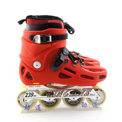 China New popular flat shoes, inliner skates for skating rinks, aggressive integrated skate 76*24MM/80*24MM for sale