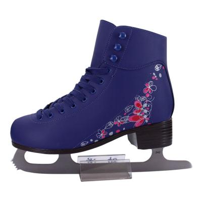 China Special PVC Ice Figure Skating For Adult Ice Skating Track Children Beginners Figure Skate Skates Real Flower Knife for sale