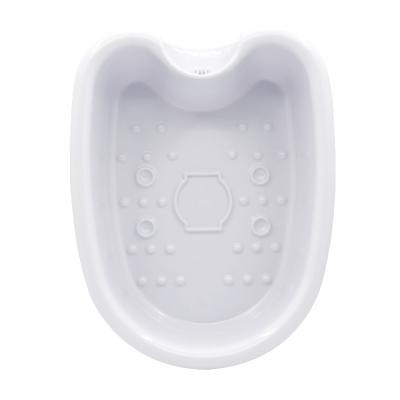 China Eco-friendly Ergonomic Pure White Plastic Foot Tub Household Foot Basin Pedicure Tub Household Foot Basin Bucket Foot Soaking Basin Convenient Bathtub Eco-Friendly for sale