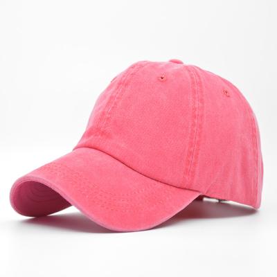 China OEM Custom 100% COMMON Cotton 6 Panel Golf Hat Plain Sports Cover Sun Visor Solid Color Light Panel Washed & Distressed Hat for sale