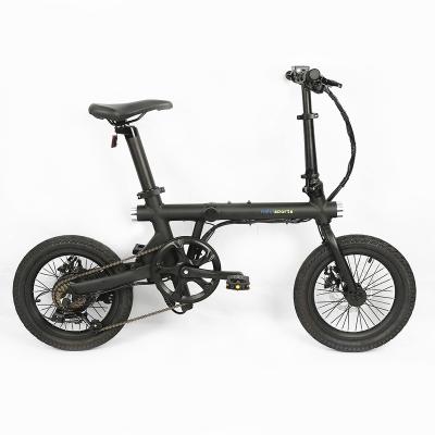 China 16-inch aluminum alloy integrated wheel and color optional for DL16B03 foldable electric bike for sale