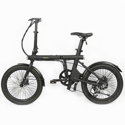 China 20 inch spoke wheel and 36V5.2AH lithium battery aluminum alloy frame for foldable electric bike DL20C02 for sale