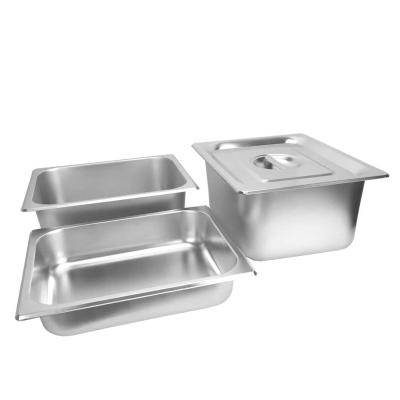 China American Wholesale Depth 1/2 Size Top Quality Stainless Steel GN Saucepan Hotel Buffet Food Casserole 20mm Gastronorm Containers for sale