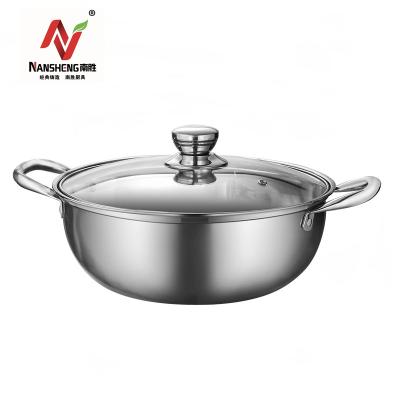 China Factory Direct Sale Viable Cooking Steamer Pot Set Shabu Shabu Pot Stainless Steel Soup Hot Pot for sale