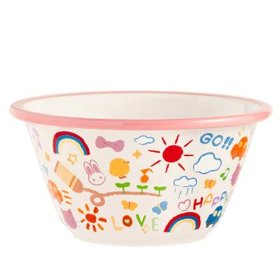 China Viable Cute Ceramic Bowl Tableware Breakfast Rice Soup Bowl INS Dinner Salad Bowl for sale