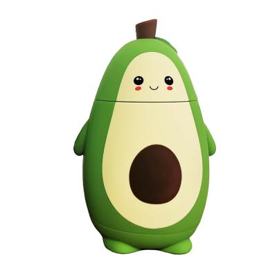 China Viable Cartoon Cute Avocado Double Layer Portable Mori Water Cup Silicone Water Bottles Glass MUG for sale