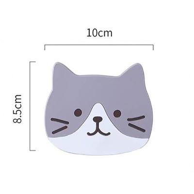 China Viable Table Pad Silicone Insulation Place Mat Cup Bowl Mat Home Decor Durable Cat Pattern Coaster for sale